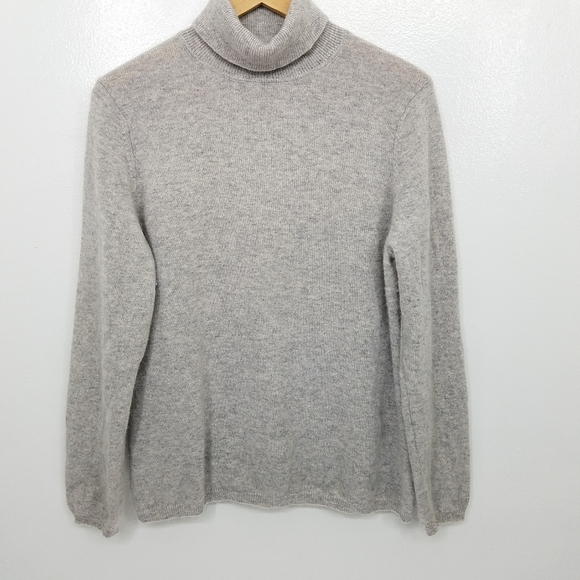 Charter Club Luxury Cashmere Turtleneck Longsleeve Pull-over Gre Sweater Size XL - Picture 4 of 13